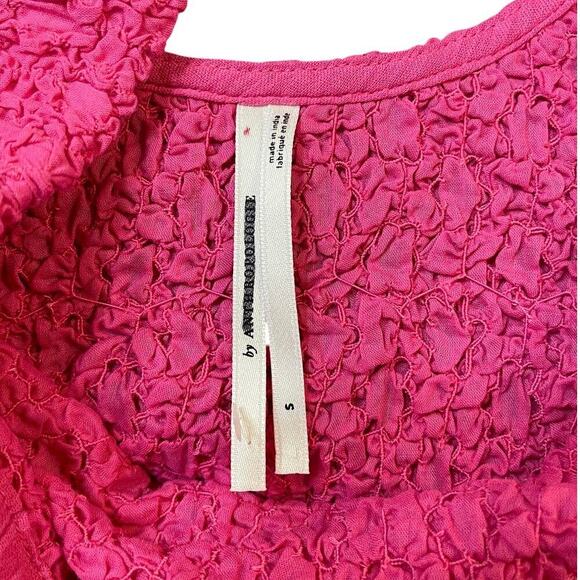By Anthropologie Strapless Smocked Cover-Up Dress in Pink Size Small New - Picture 7 of 7